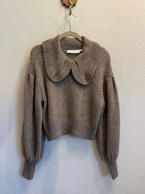 ASTR The Label Collared Puff Sleeve Sweater – Size Small
